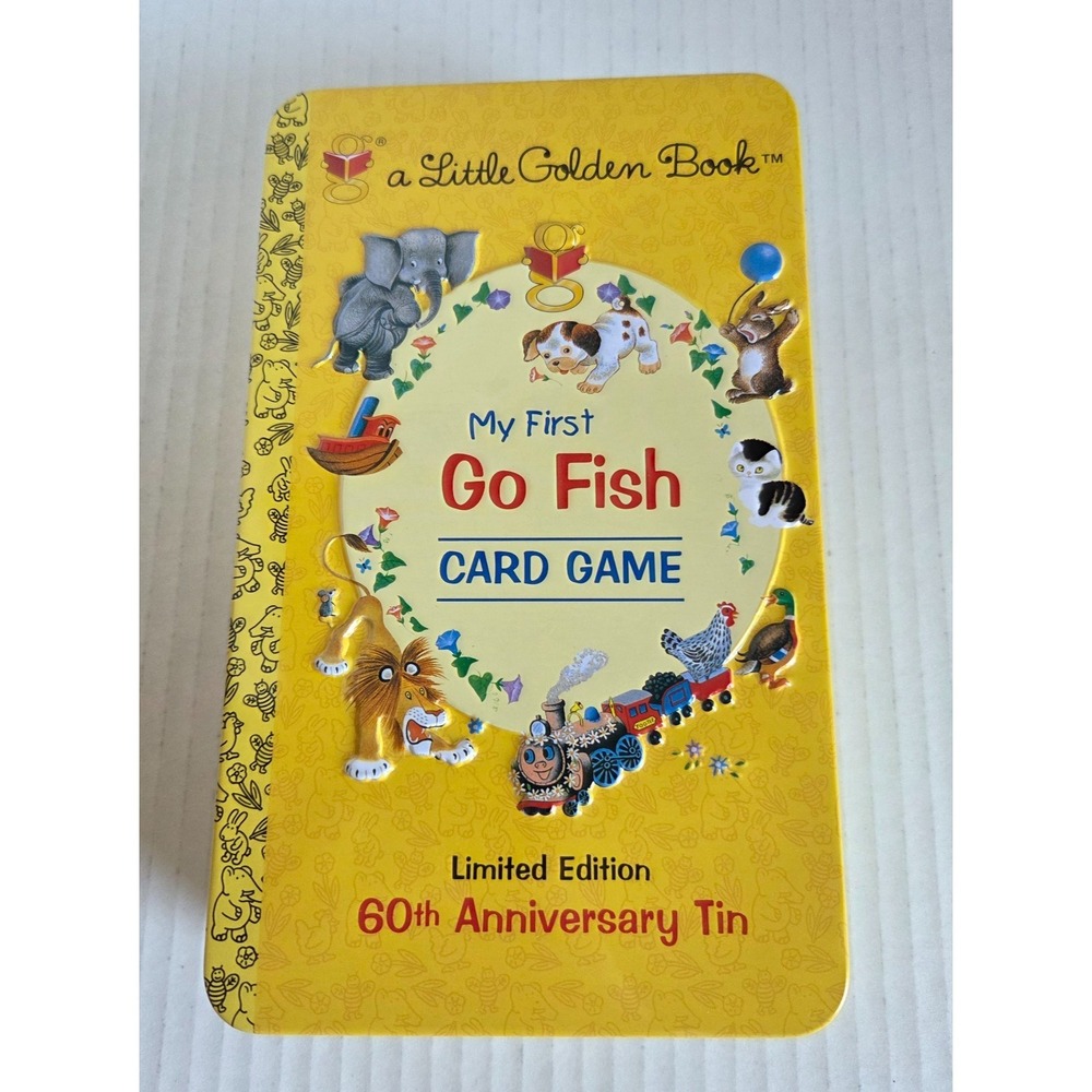 My First Go Fish Little Golden Book Card Game 60th Anniversary Tin Complete